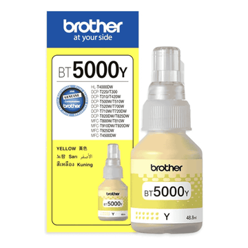 Brother Genuine Bt5000Y Ultra High Yield Yellow Ink Bottle