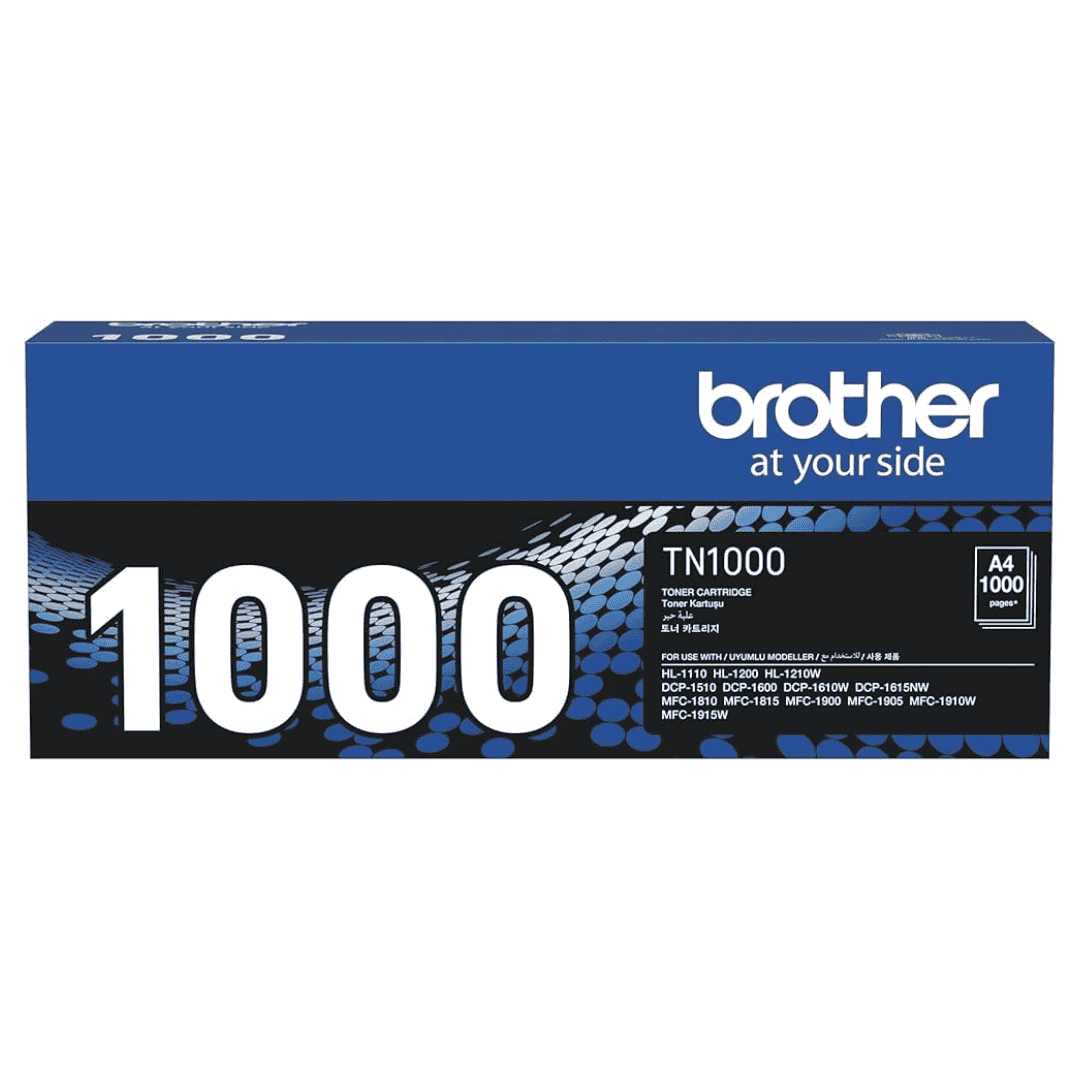 Brother Laser Toner Cartridge - TN1000, Black