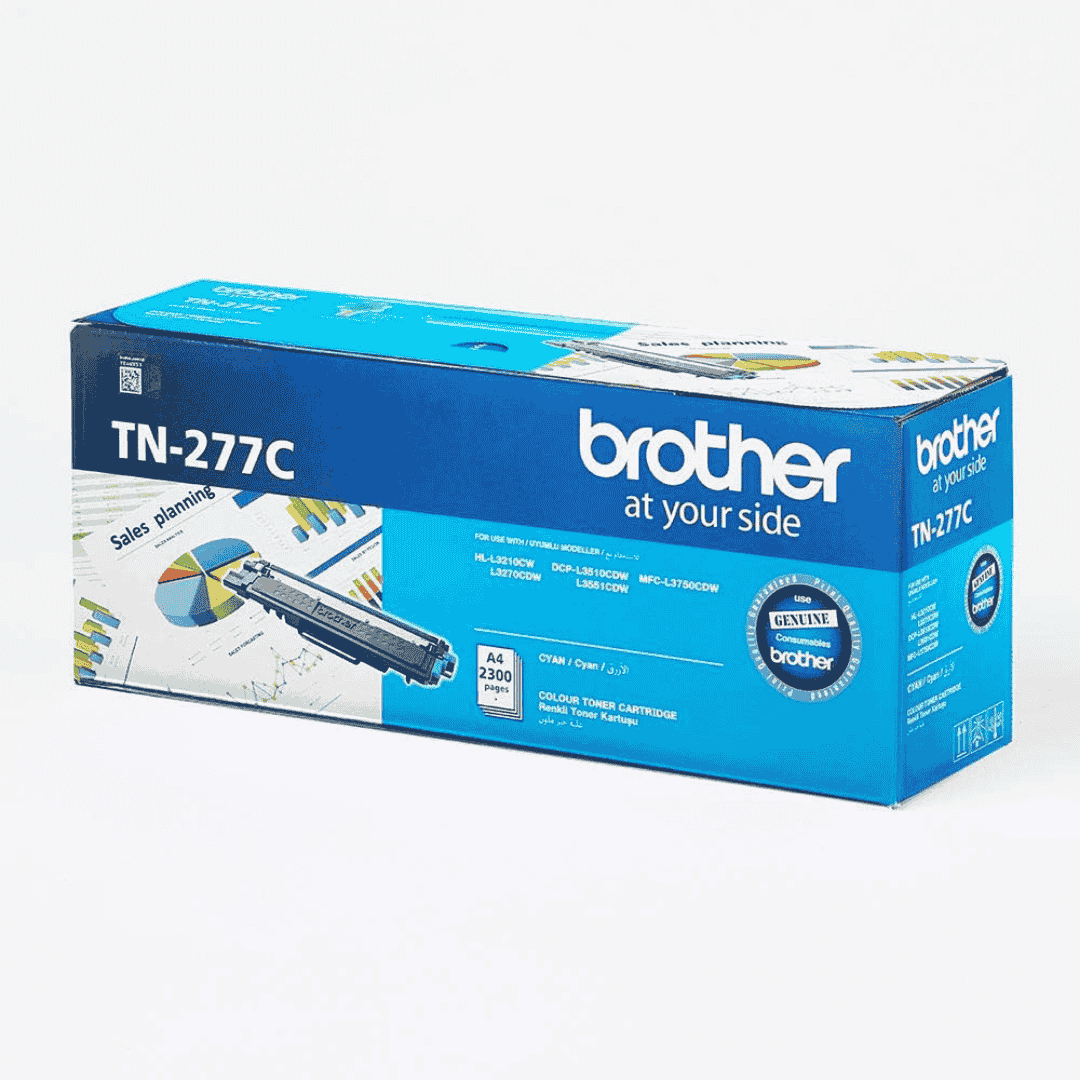 Brother TN-277 High Capacity Toner Cartridge for HL-L3270CDW DCP-L3551CDW (Cyan)