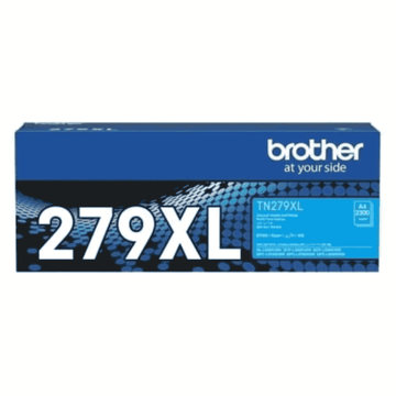 Brother TN279XL High Yield Cyan Toner Cartridge – 2,300 Page Yield