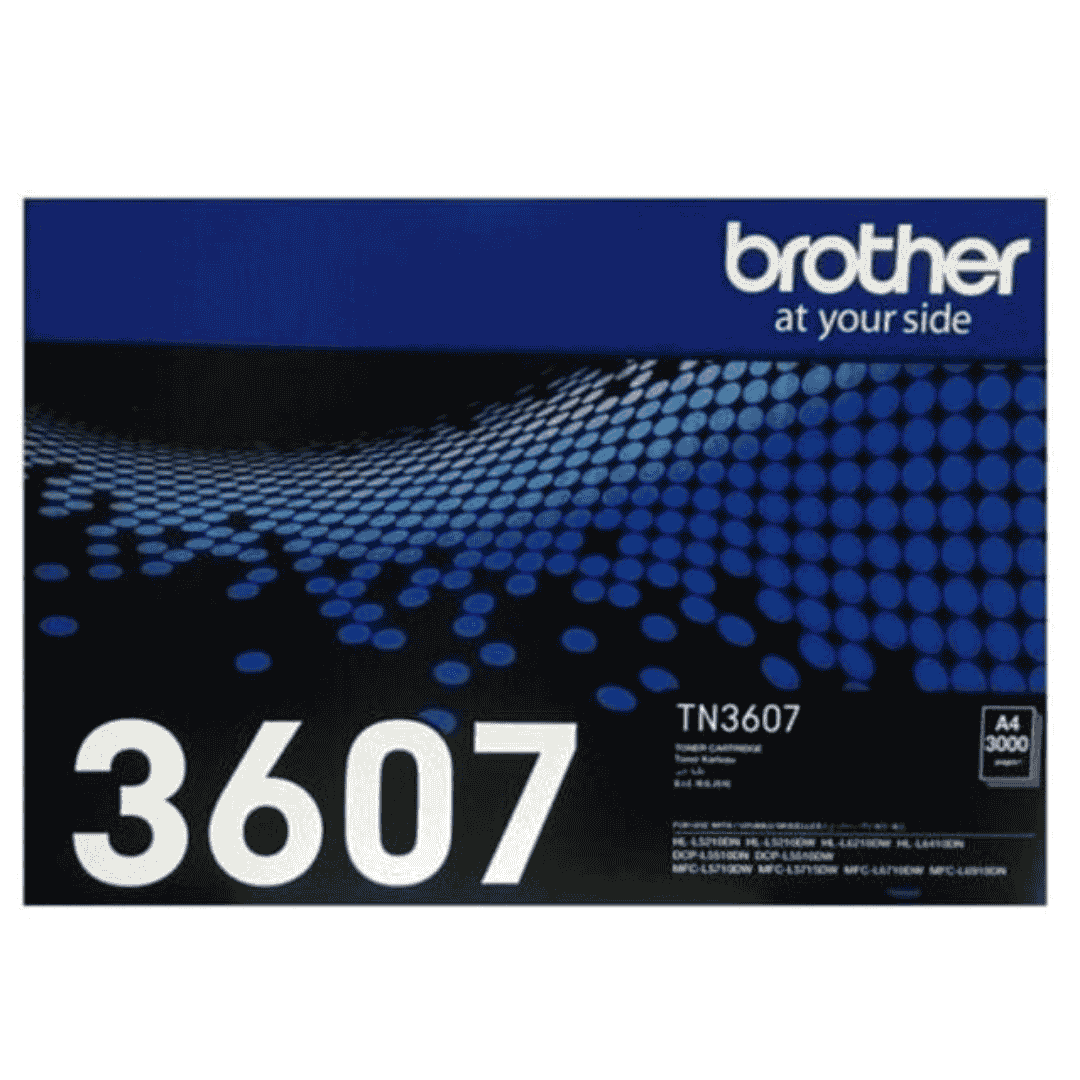 Brother TN3607 Standard Yield Black Toner Cartridge – Yield ~3000 Pages