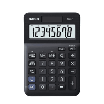 CASIO MS-8F Desk Calculator 8-Digit, Tax, Currency
