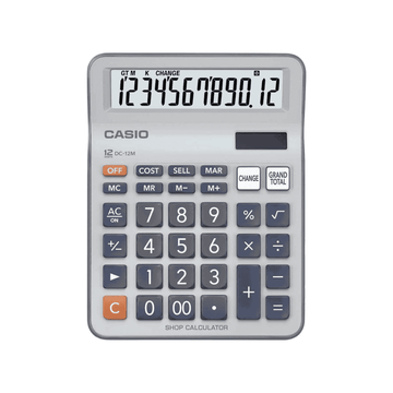 Casio DC-12M Practical Desk Top/Compact Desk Type Calculator