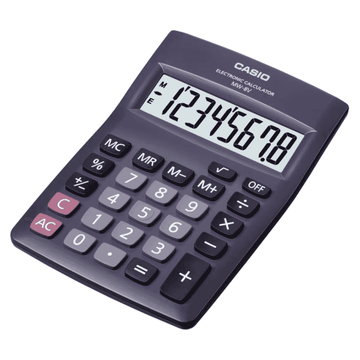 Casio Electronic Desktop Calculator with 8-digit Extra Big Display (MW-8V-BK-W)