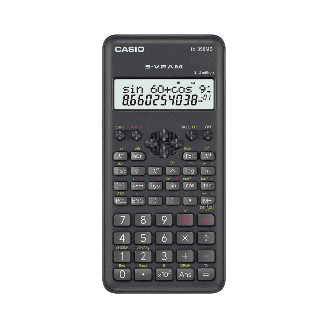 Casio Fx350Ms-2 Non-Programmable Scientific Calculator, 2Nd Edition