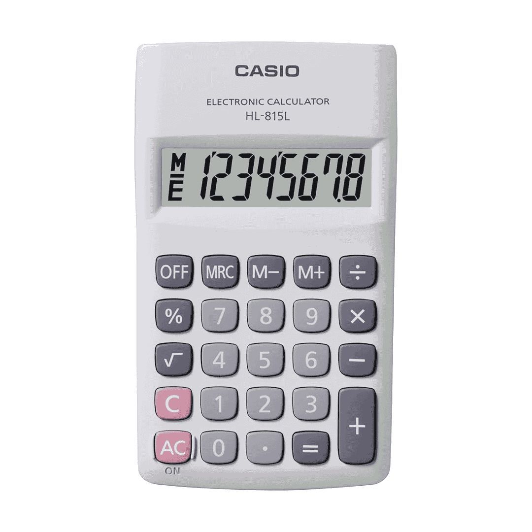 Casio HL-815L-WE-S-DP Digital Portable Calculator