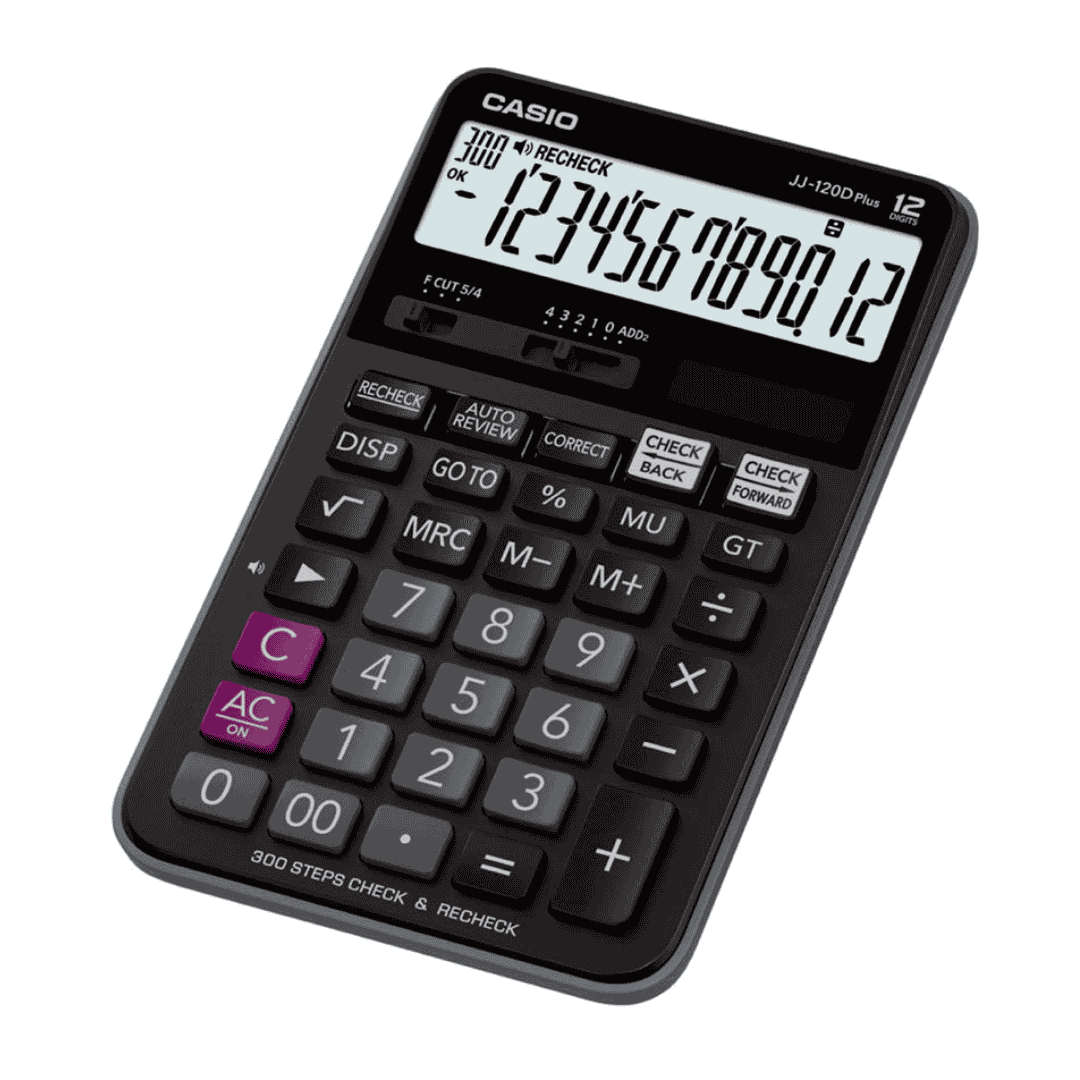 Casio JJ-120D Plus 300 Steps Check & Correct Desktop Calculator