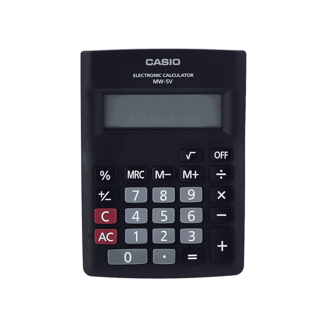 Casio MW 5VBK Pocket Calculator