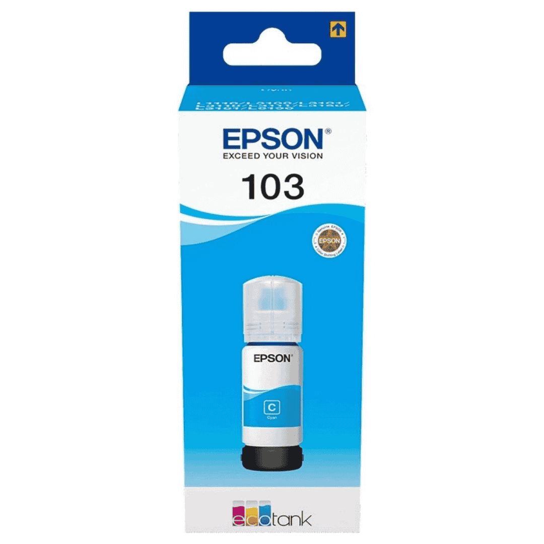 Epson 103 Ecotank Ink Bottle, Cyan