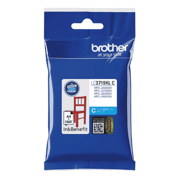 Genuine Brother LC3719XL Cyan High Yield Ink Cartridge – Yield ~1,500 Pages