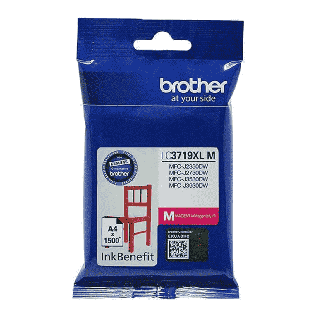 Genuine Brother LC3719XL Magenta High Yield Ink Cartridge – Yield ~1,500 Pages