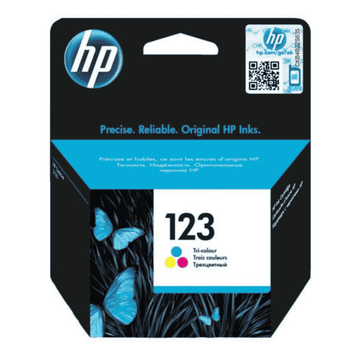 HP 123 Tri-color Original Ink Cartridge-F6V16AE
