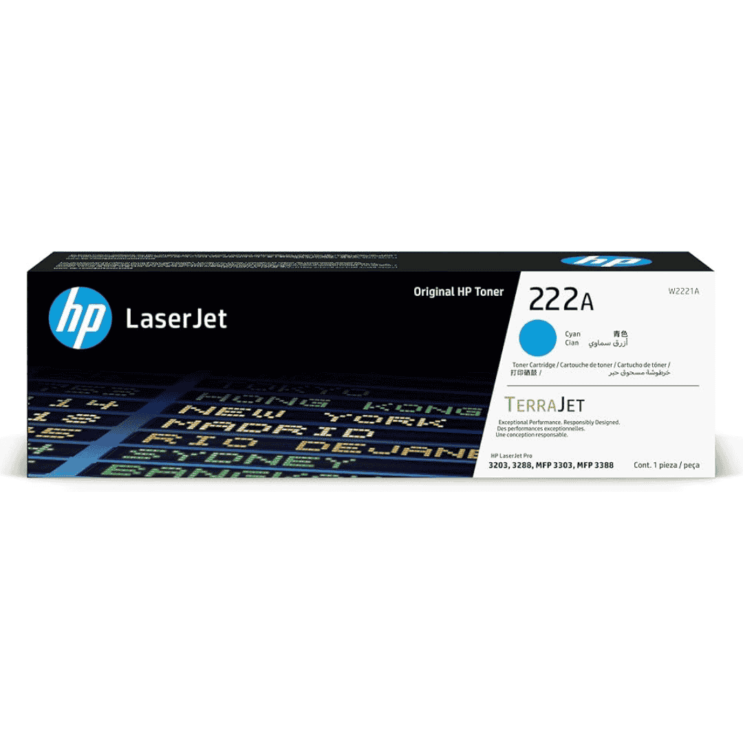 HP 222A Cyan Original LaserJet Toner Cartridge