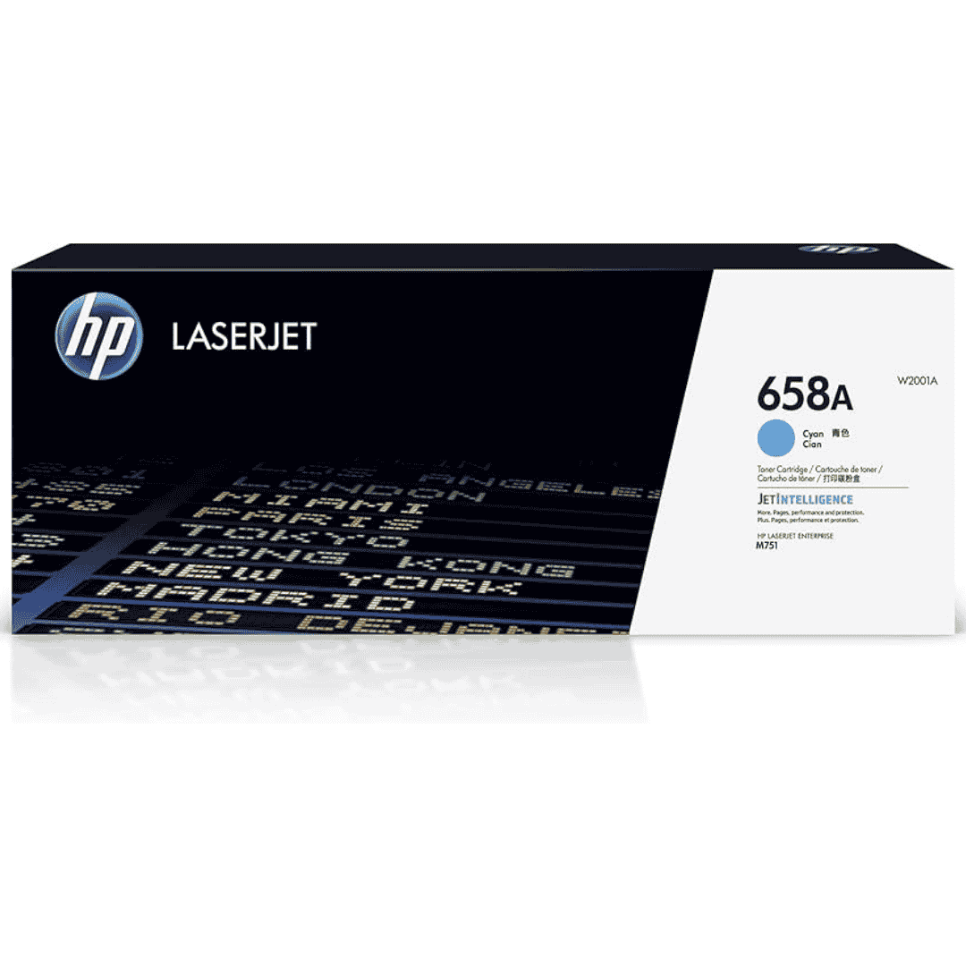 HP 658A LaserJet Toner Cartridge Cyan W2001A