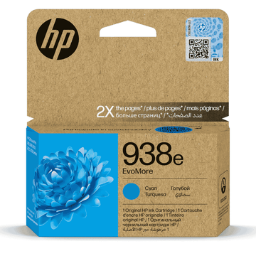 HP 938e EvoMore Cyan Original Ink Cartridge
