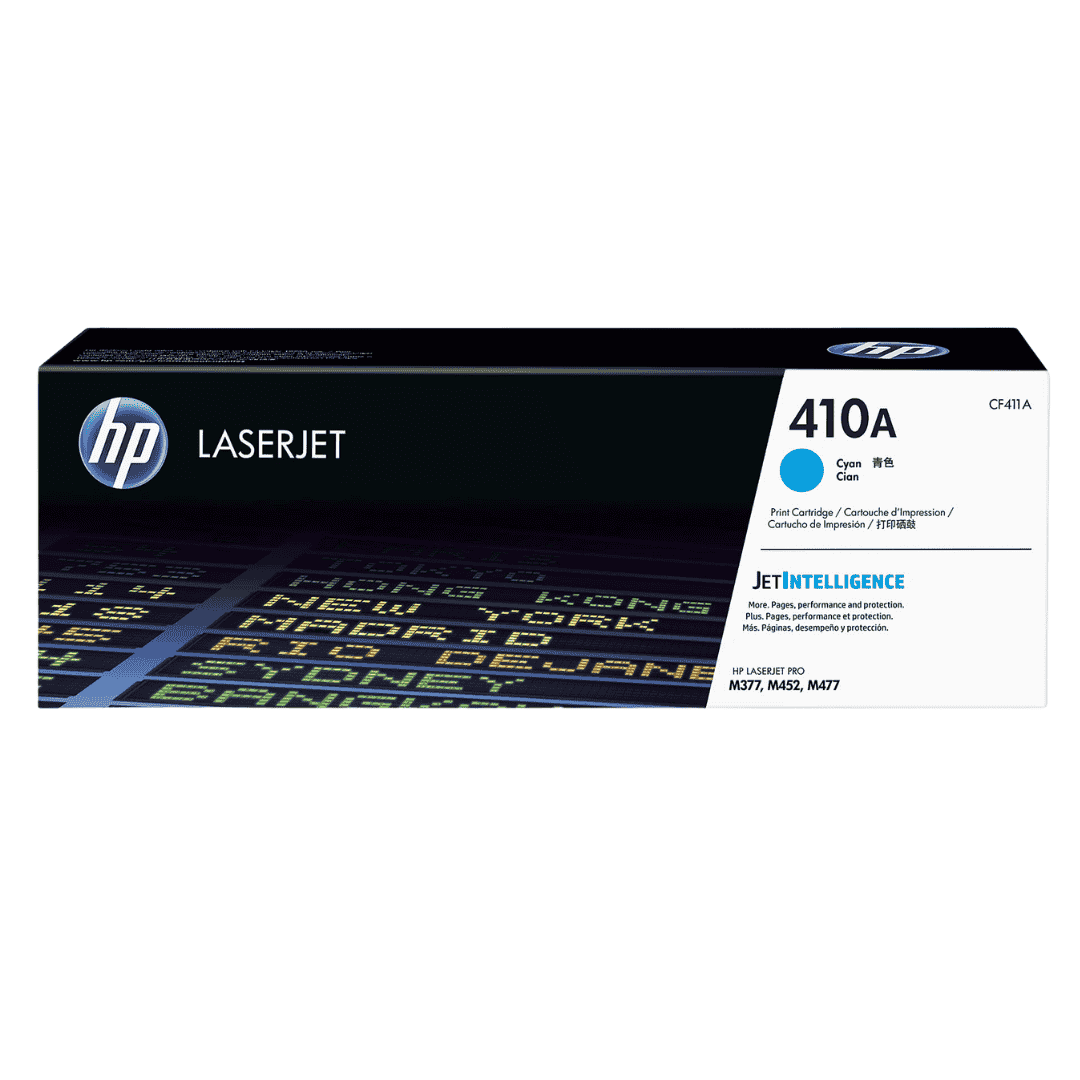 HP CF411A 410A Original LaserJet Toner Cartridge, Cyan