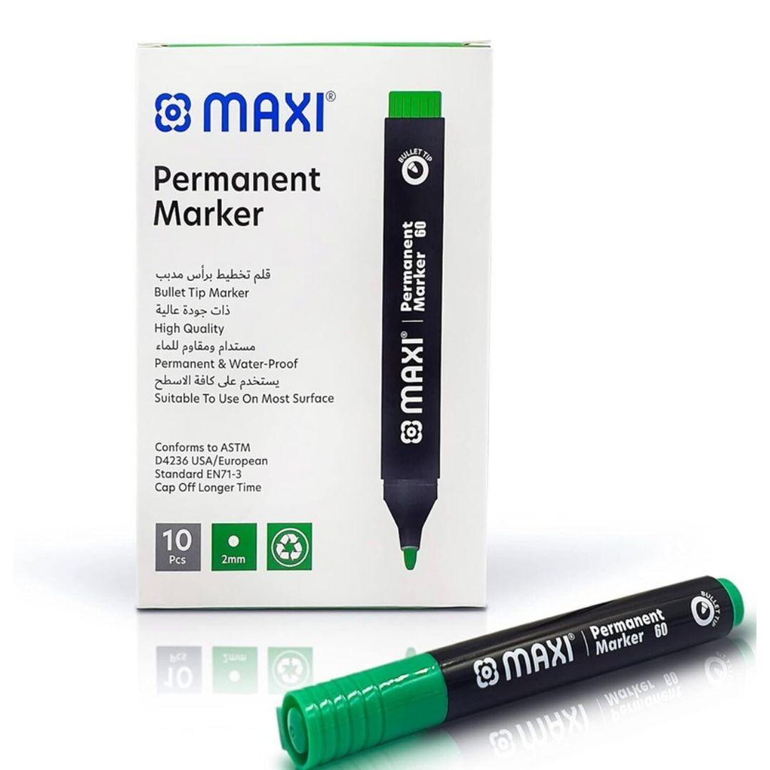Maxi Permanent Marker Bullet Tip-Green