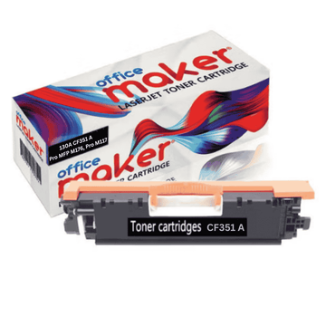 Office Maker Premium Compatible Toner for Hp 130A (CF351A) Cyan