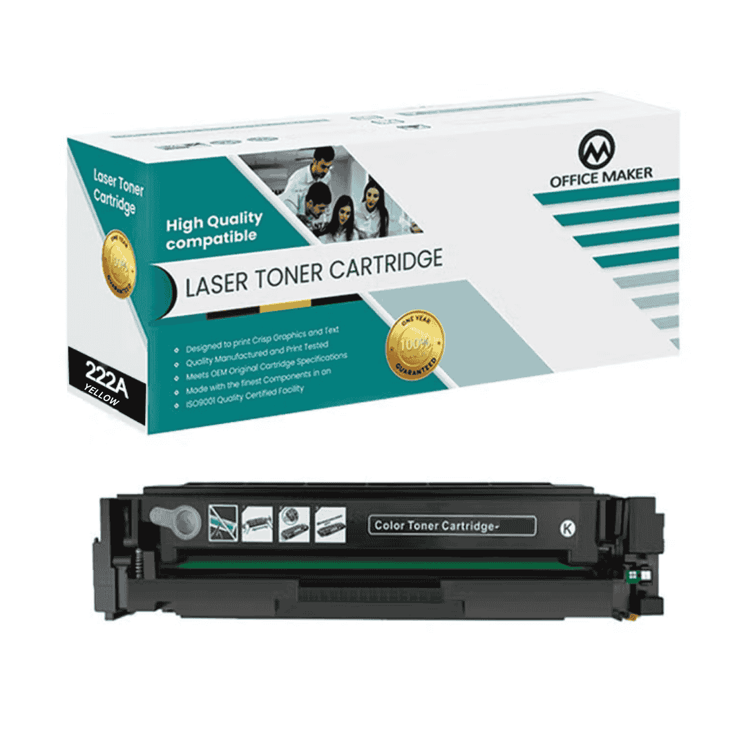 Office Maker Premium Compatible Toner for Hp 222A Yellow