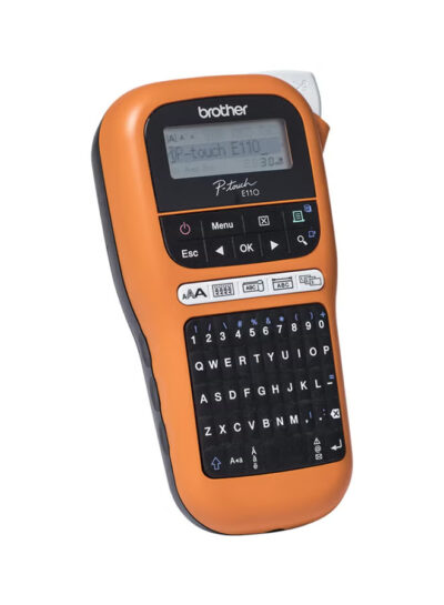 Brother PT-E110VP Label Printer – Orange/Black/Grey - Image 2