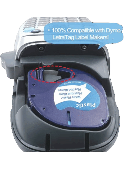Dymo Pack Of 2 LetraTag Plastic Labels White - Image 3