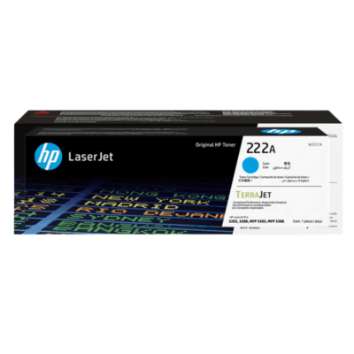 HP 222A Cyan Original LaserJet Toner Cartridge (W2221A)