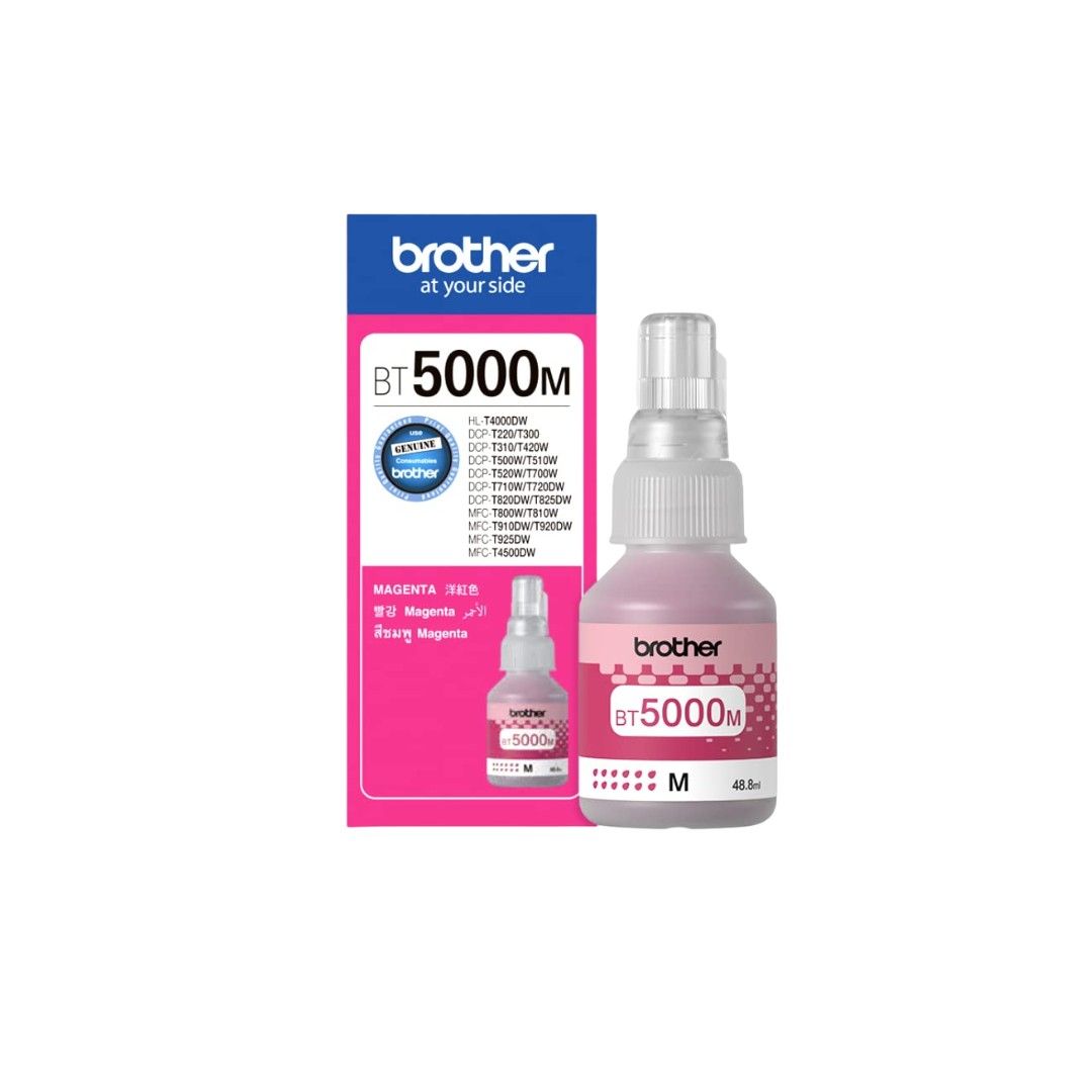 Brother Genuine Bt5000M Ultra High Yield Magenta Ink Bottle