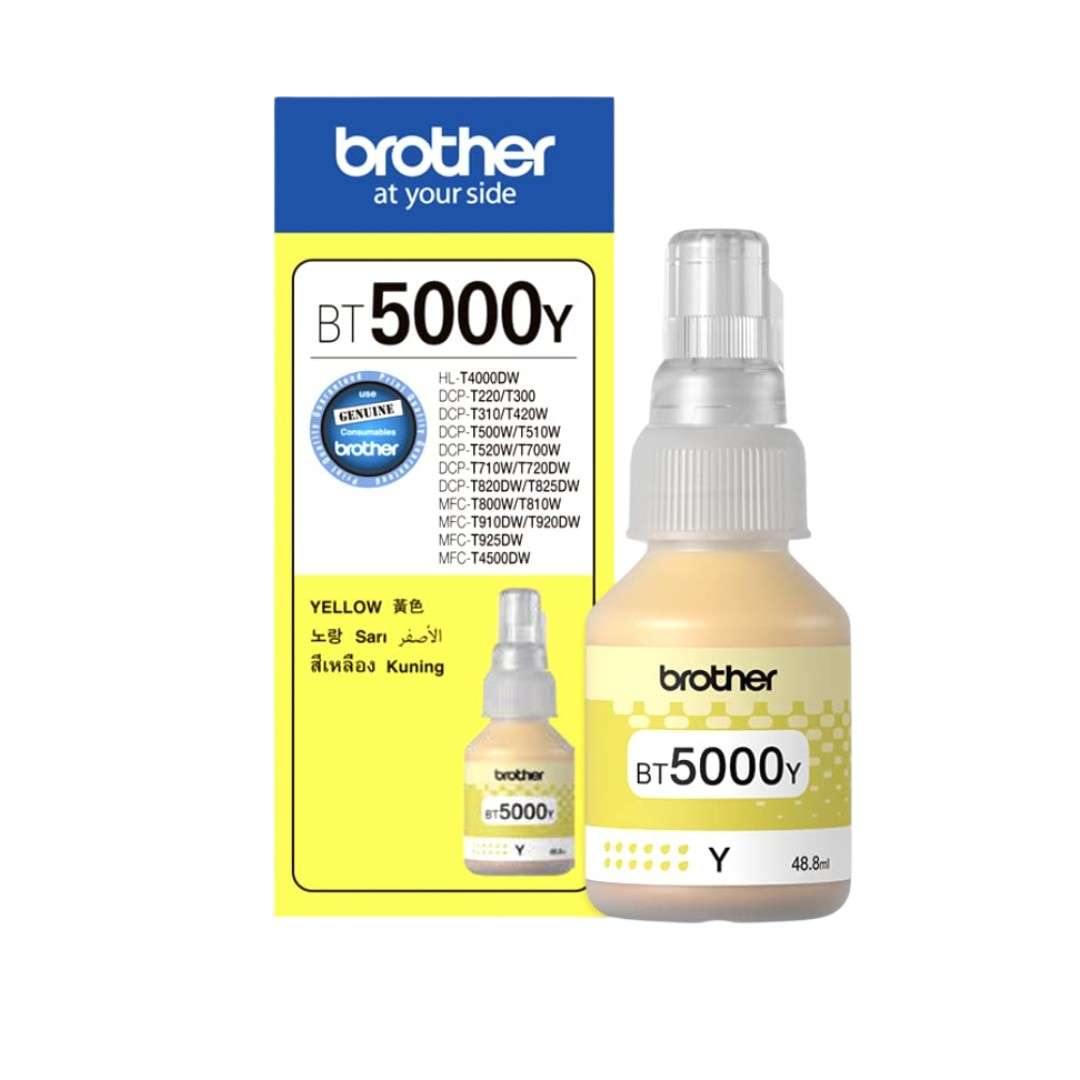 Brother Genuine Bt5000Y Ultra High Yield Yellow Ink Bottle