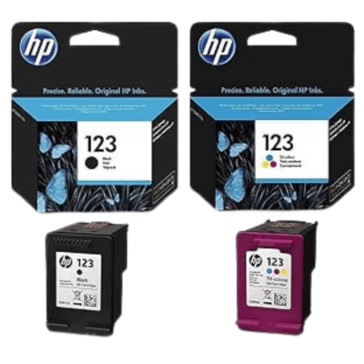 Hp 123 Ink Cartridge Set, Black - F6V17Ae & Tri-Color