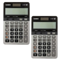 Casio JS-40B Grey & Black 14 Digit Financial Calculator Two Piece